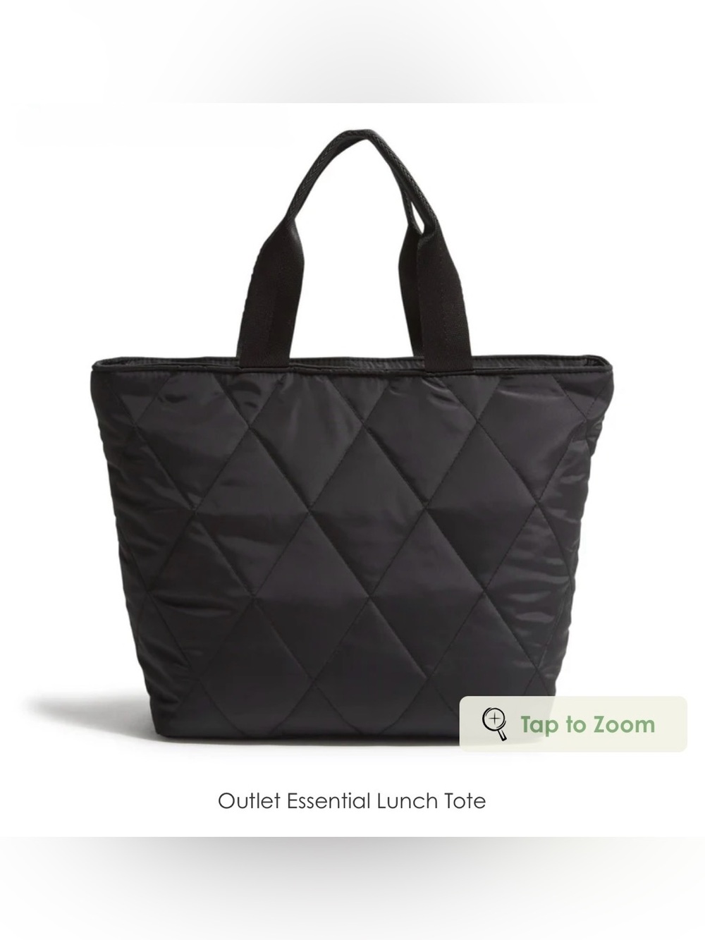 Vera Bradley Essential Ultralight Lunch Tote in Moonless Night (Black)